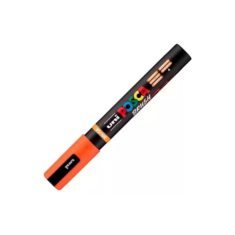 311753000 POSCA MARCADOR PC-5BR BRUSH PUNTA M SEMIFLEXIBLE NARANJA