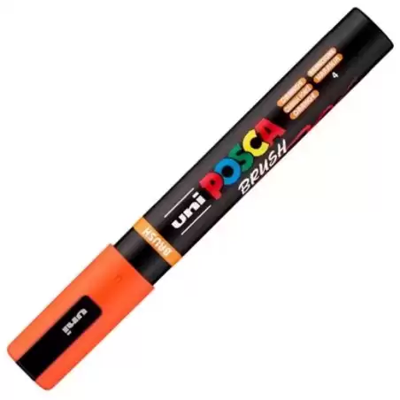 311753000 POSCA MARCADOR PC-5BR BRUSH PUNTA M SEMIFLEXIBLE NARANJA