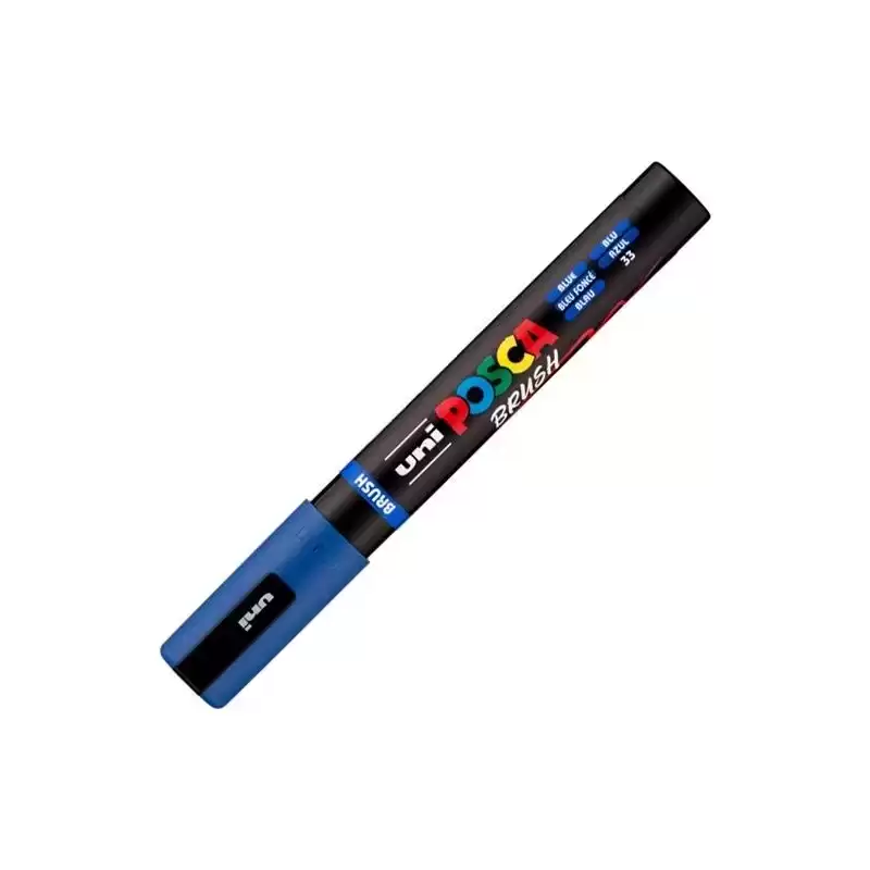 311795000 POSCA MARCADOR PC-5BR BRUSH PUNTA M SEMIFLEXIBLE AZUL
