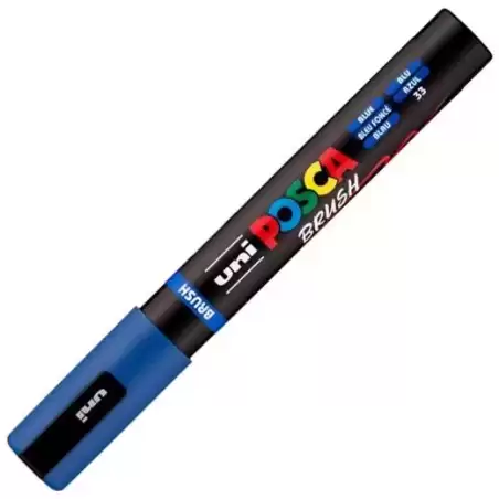 311795000 POSCA MARCADOR PC-5BR BRUSH PUNTA M SEMIFLEXIBLE AZUL
