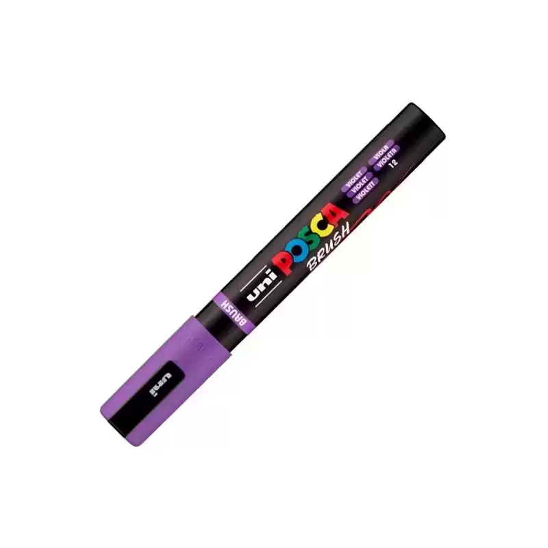 311803000 POSCA MARCADOR PC-5BR BRUSH PUNTA M SEMIFLEXIBLE VIOLETA