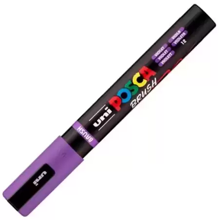 311803000 POSCA MARCADOR PC-5BR BRUSH PUNTA M SEMIFLEXIBLE VIOLETA