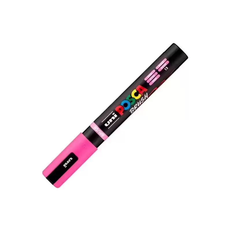 311811000 POSCA MARCADOR PC-5BR BRUSH PUNTA M SEMIFLEXIBLE ROSA