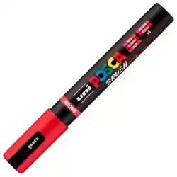 311829000 POSCA MARCADOR PC-5BR BRUSH PUNTA M SEMIFLEXIBLE ROJO