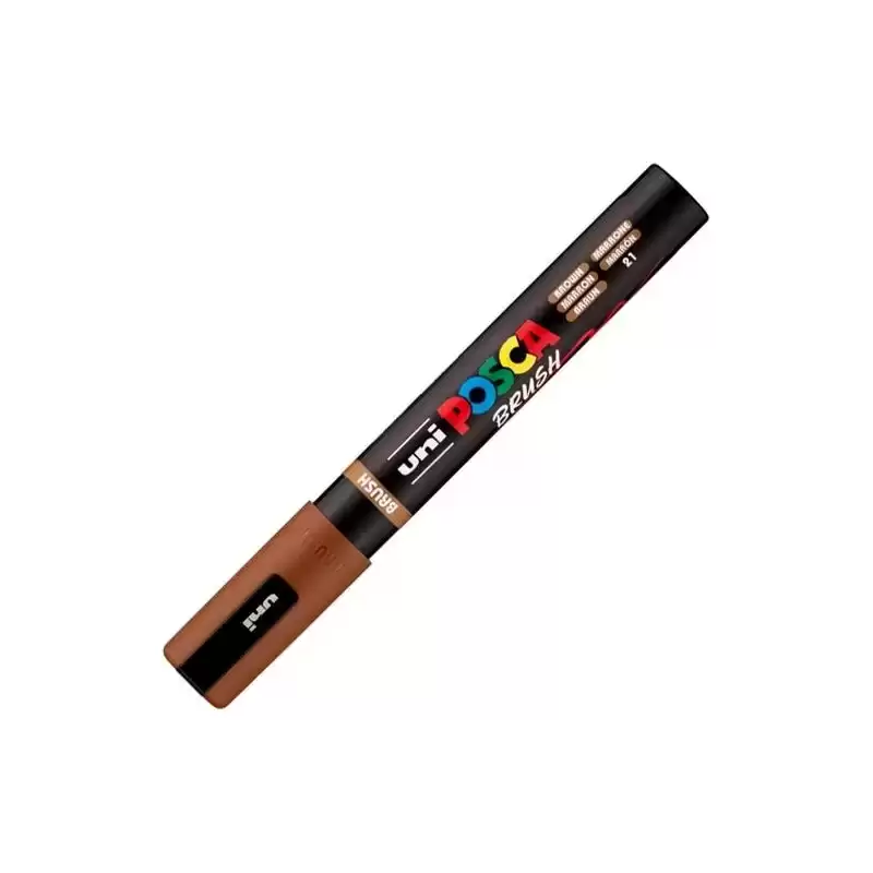 311837000 POSCA MARCADOR PC-5BR BRUSH PUNTA M SEMIFLEXIBLE MARRÓN