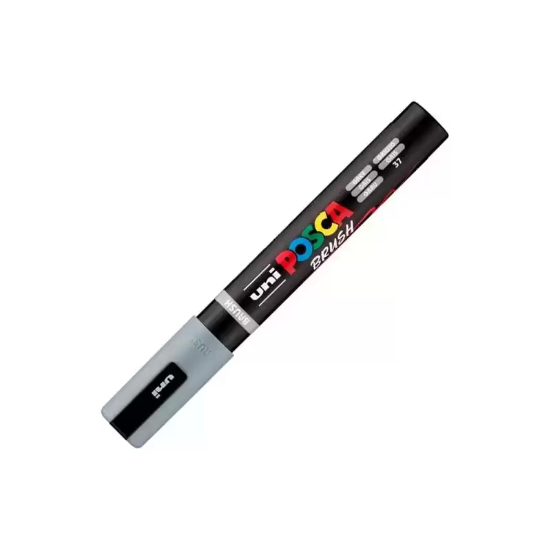 311845000 POSCA MARCADOR PC-5BR BRUSH PUNTA M SEMIFLEXIBLE GRIS