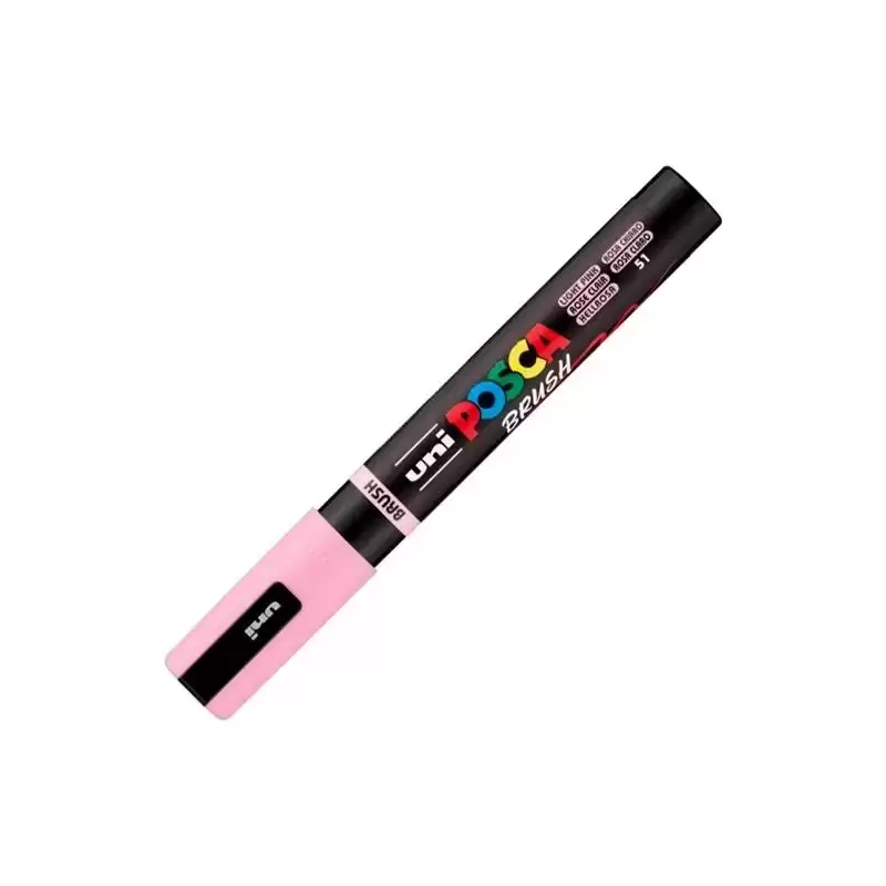 311878000 POSCA MARCADOR PC-5BR BRUSH PUNTA M SEMIFLEXIBLE ROSA CLARO