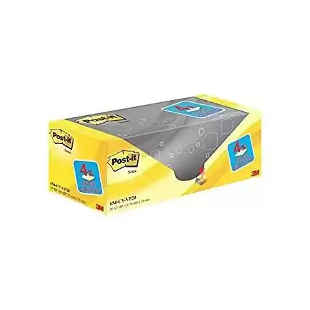 7100199991 POST-IT BLOC NOTAS 654 100H 76X76 CANARY YELLOW (NO ENCELOFANADOS) PAQUETE 16 UD + 4 UD GRATIS