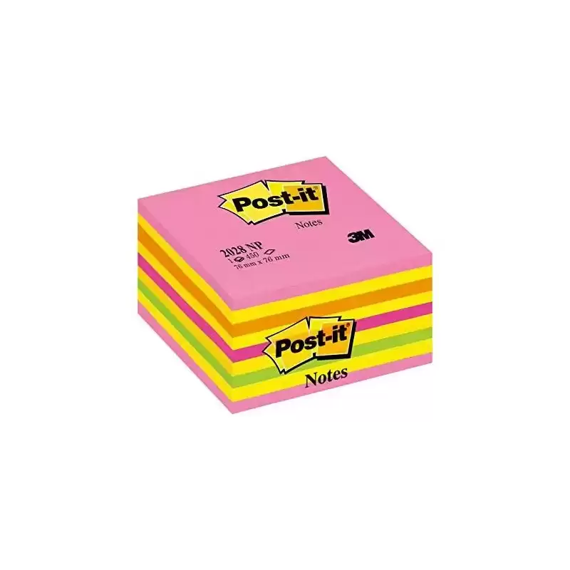 7100200378 POST-IT CUBO DE NOTAS 450H 76X76 TONOS PASTEL MULTICOLOR