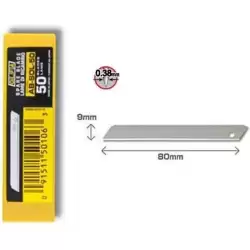 AB-SOL50 OLFA REPUESTO CUTTER 9MM CUCHILLA NO FRACTURABLE ESTUCHE 50 UD
