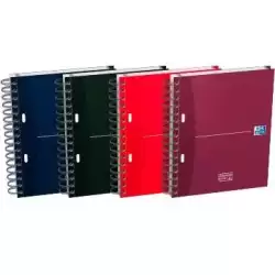 100100314 OXFORD CUADERNO OFFICE ESSENTIALS EUROPEANBOOK 4 MICROPERFORADO 100H A5+ 5X5 C/SEPARADORES T/EXTRADURAS C/SURTIDOS