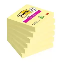 7100263706 POST-IT BLOC NOTAS ADHESIVAS SUPER STICKY 90H 76X76 CANARY YELLOW PAQUETE 6 UD