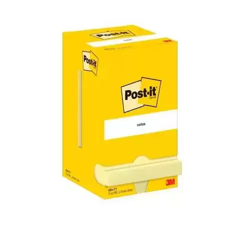 7100290160 POST-IT BLOC NOTAS ADHESIVAS 654 100H 76X76 CANARY YELLOW PAQUETE 12 UD