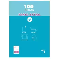 21811 PACSA PAQUETE PAPEL EXTRA 100H A4 80GR LISO SIN TALADROS RETRACTILADO BLANCO