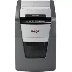 2020090XEU REXEL DESTRUCTORA AUTOMÁTICA OPTIMUM AUTOFEED 90X CORTE PARTÍCULAS P-4 (4X28MM) ANTIATASCO NEGRO