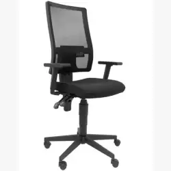 276DSBALI840 PIQUERAS Y CRESPO SILLA TAKTIK GIRATORIA CP BRAZOS/R RESPALDO DE MALLA NEGRO Y ASIENTO BALI NEGRO