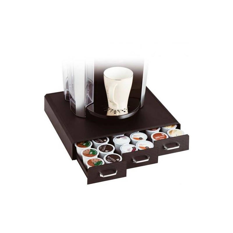 CD902 NE ARCHIVO 2000 ORGANIZADOR LA HORA DEL CAFÉ CON 3 CAJONES PARA ALMACENAJE DE CÁPSULAS NEGRO
