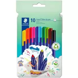 323 C10 STAEDTLER ROTULADOR TRIPLUS COLOR 323 TRIANGULAR C/SURTIDOS ESTUCHE 10 UD