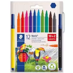 326 C12P STAEDTLER ROTULADORES NORIS 326 C/SURTIDOS ESTUCHE 10+2 UD DE REGALO