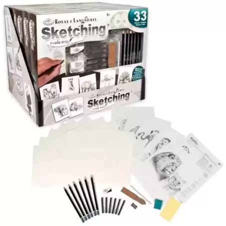 AME-110 ROYAL LANGNICKEL JUEGO DE ARTE PARA SKETCHING ADVENTURE MADE EASY CAJA DE 9 DIBUJOS