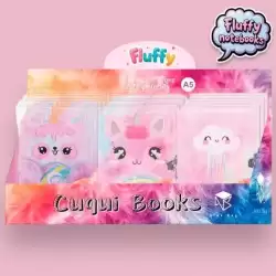 EKL-2501 ROYMART LIBRETAS FLUFFY C/CANDADO 80H A5 8OGR SURTIDOS EXPOSITOR 12 UD