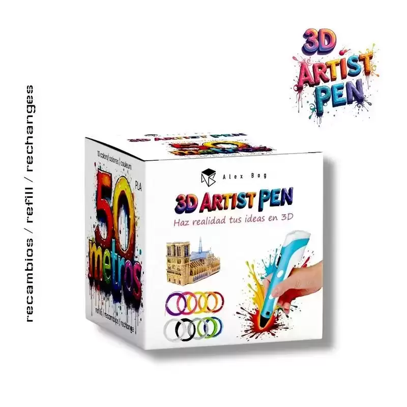 AB-0310 ROYMART RECAMBIOS BOLI 3D 50 MTS. 10 COLORES