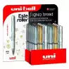 182634397 UNIBALL ROLLERBALL SIGNO BROAD UM-153 1.0MM SURTIDO ORO/PLATA/BLANCO EXPOSITOR 36 UD
