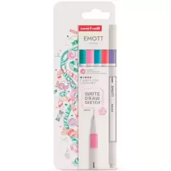 302422260 UNIBALL EMOTT ROTULADORES DE ESCRITURA Y DIBUJO COLORES DULCES ESTUCHE 5 UD