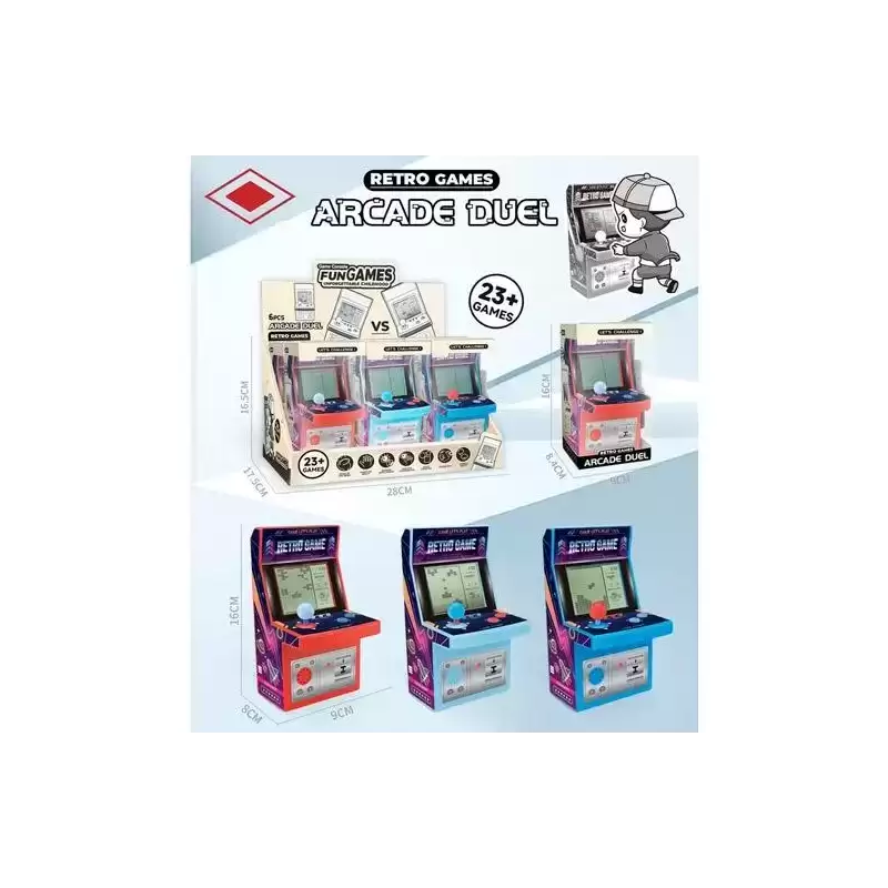 ECI-2172 ROYMART MAQUINAS MARCIANITOS 23 JUEGOS CLÁSICA EXPOSITOR 6 UD