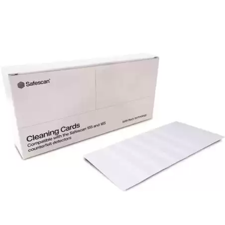 137-0745 SAFESCAN TARJETAS DE LIMPIEZA PARA DETECTORES AUTOMATICOS DE BILLETES CAJA 10 UD