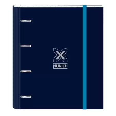 512474666 SAFTA CARPETA DE ANILLAS 4X35MM C/RECAMBIO 100H A4 T/DURAS CIERRE C/GOMA MUNICH "NAUTIC"