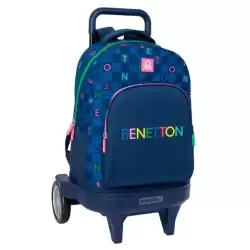 612550218 SAFTA MOCHILA GDE. C/RUEDAS COMPACT EVOL. EXT. BENETTON "DAMERO"