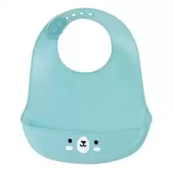 822105922 SAFTA BABERO DE SILICONA "BEAR" BLUE