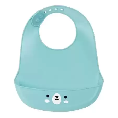822105922 SAFTA BABERO DE SILICONA "BEAR" BLUE