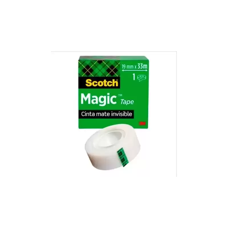 7100024666 SCOTCH MAGIC CINTA ADHESIVA INVISIBLE ROLLO 19MM X 33MM CAJA INDIVIDUAL