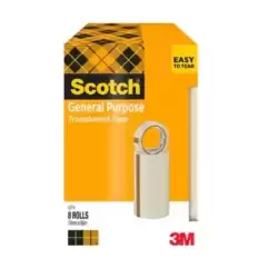 7100336194/710021320 SCOTCH CINTA TRANSPARENTE 508 ROLLO 19MM X 66M PACK 8U
