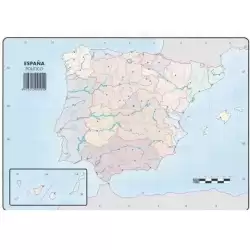 501 SELVI MAPA MUDO POLÍTICO DE ESPAÑA A4 -50U-