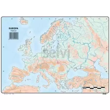 505 SELVI MAPA MUDO FÍSICO DE EUROPA A4 -50U-