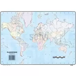 509 SELVI MAPA MUDO PLANISFERIO POLITICO A4 -50U-