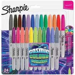 2033672 SHARPIE MARCADOR PERMANENTE COSMIC FINE PUNTA REDONDA 0.9MM C/SURTIDOS BLÍSTER 24 UD
