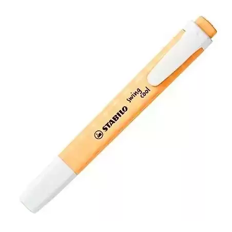 275/125-8 STABILO MARCADOR FLUORESCENTE SWING COOL PASTEL NARANJA PÁLIDO CAJA 10 UD
