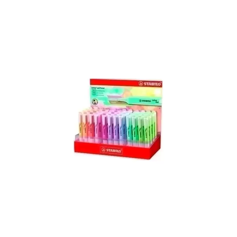 275/48-8-2 STABILO MARCADOR FLUORESCENTE SWING COOL PASTEL C/SURTIDOS EXPOSITOR 48 UD