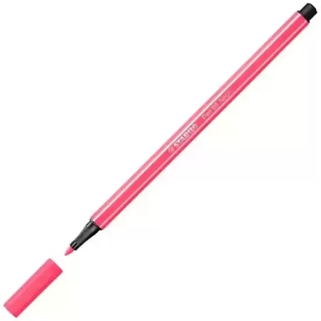 68/040 STABILO ROTULADOR PEN 68 ROJO FLUORESCENTE CAJA 10 UD