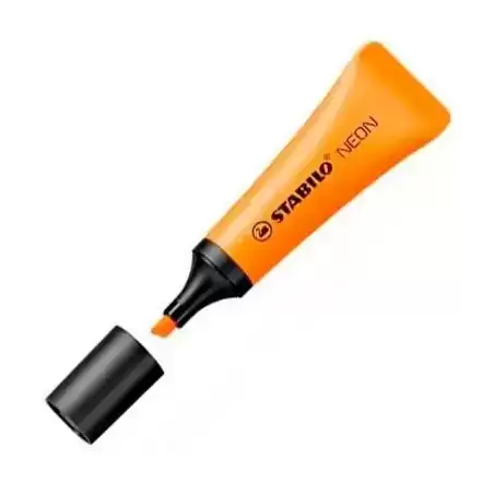 72/54 STABILO MARCADOR FLUORESCENTE NEON NARANJA CAJA 10 UD