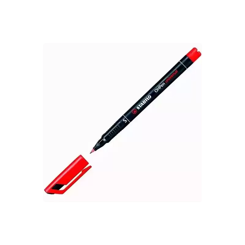 841/40 STABILO MARCADOR PERMANENTE OHPEN UNIVERSAL S PUNTA SUPER FINA 0.4MM ROJO