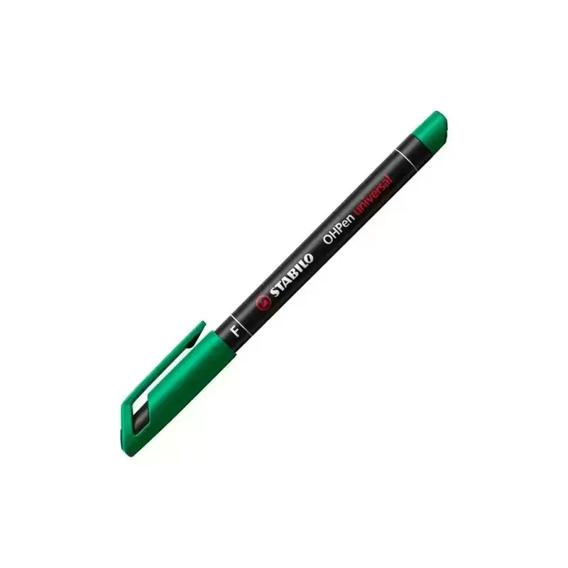 842/36 STABILO MARCADOR PERMANENTE OHPEN UNIVERSAL PUNTA FINA 0.7MM VERDE CAJA 10 UD
