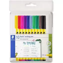 307 C10 STAEDTLER ROTULADORES NORIS WRITING PEN 307 PUNTA FINA C/SURTIDOS ESTUCHE 10 UD