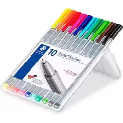 334 SB10 STAEDTLER ESTUCHE 10 ROTULADORES TRIPLUS FINELINER 334 COLORES SURTIDOS