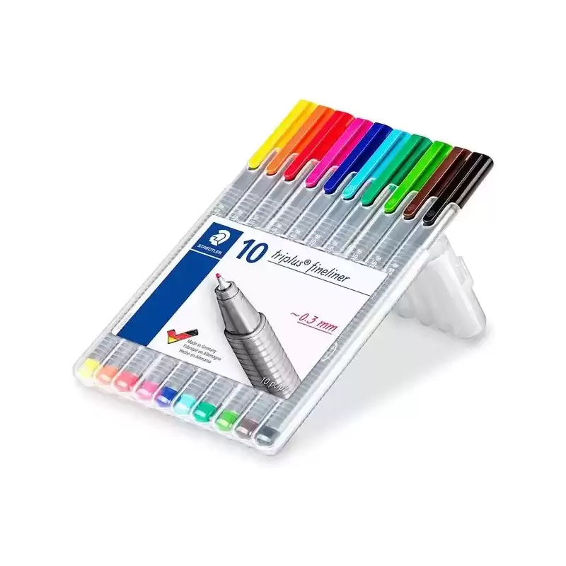 334 SB10 STAEDTLER ESTUCHE 10 ROTULADORES TRIPLUS FINELINER 334 COLORES SURTIDOS
