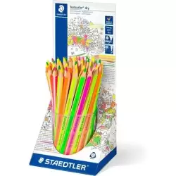 128 64KP48 STAEDTLER LÁPICES DE COLORES TEXTSURFER DRY FLUORESCENTES SURTIDOS EXPOSITOR 48 UD